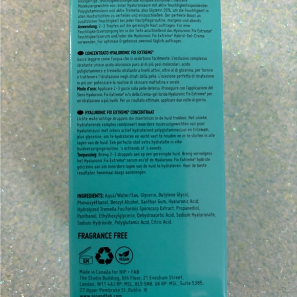 BNIB NIP + FAB HYALURONIC FIX EXTREME CONCENTRATION - Picture 9 of 10